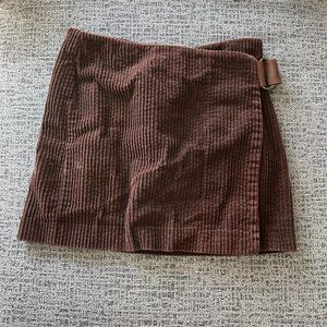 Ralph Lauren Womens vintage Brown Corduroy Preppy Skirt with Buckle sz 4